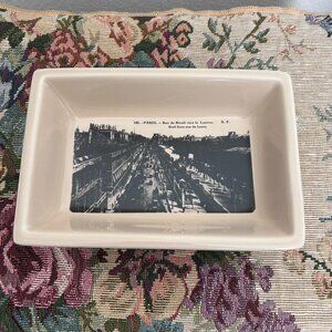 Vintage 2002 Square Nest Paris France Trinket Dish Rue de Rivoli Louvre